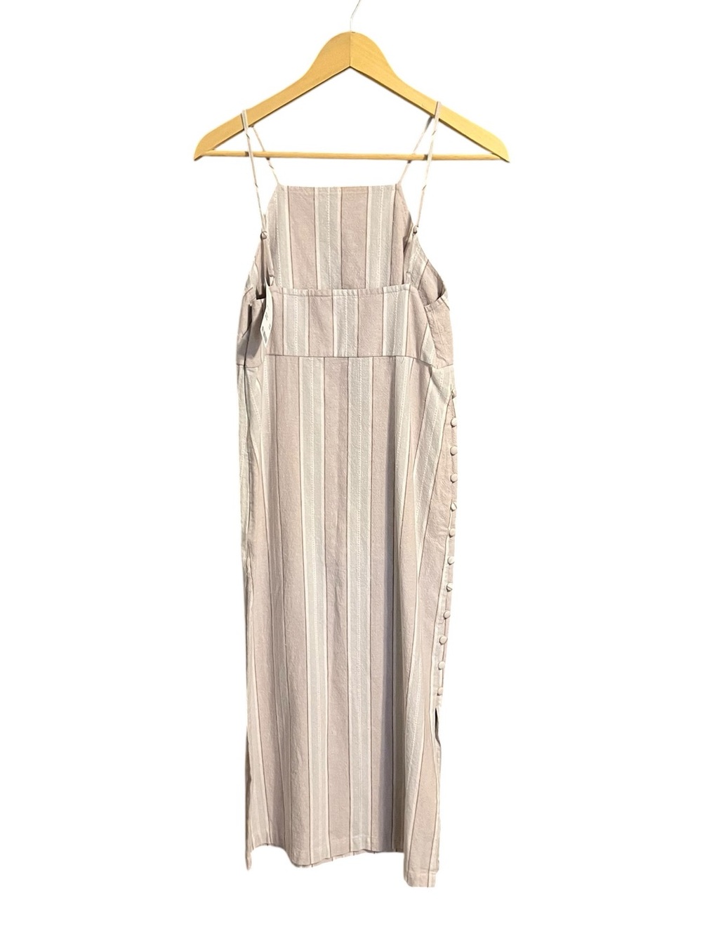 NWT Urban Outfitters Sicily Linen Side Button Midi Dress Medium - Picture 6 of 8